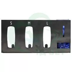 ТД ВЕТ Диспенсер для перчаток, бахил и нарукавников на 3 секции 490х75х230h