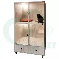 ТД ВЕТ Бокс для Зоогостиниц для кошек из ЛДСП, 1000х750х1750(1850)h