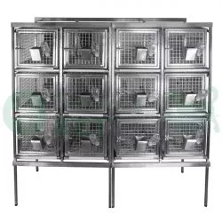 ТД ВЕТ Стеллаж с клетками для лабораторных кроликов 1860х650х1700(1850)h мм