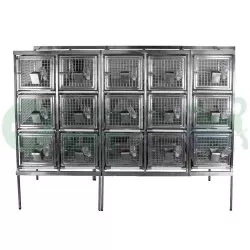 ТД ВЕТ Стеллаж с клетками для лабораторных кроликов 2320х650х1700(1720)h на ножках