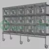 ТД ВЕТ Стеллаж с клетками для лабораторных кроликов 2320х650х1700(1720)h на ножках