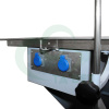 ТД ВЕТ Стол ветеринарный хирургический Vetbot-112 со штативом, 1300(1470)х600х(270-1030h),с колесами (каркас MUAR, пульт