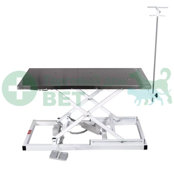 ТД ВЕТ Стол VETBOT-72.1300 без слива, со штативом, электр., 1300x600x(330- 1050)h мм (каркас белый, пульт ручной)