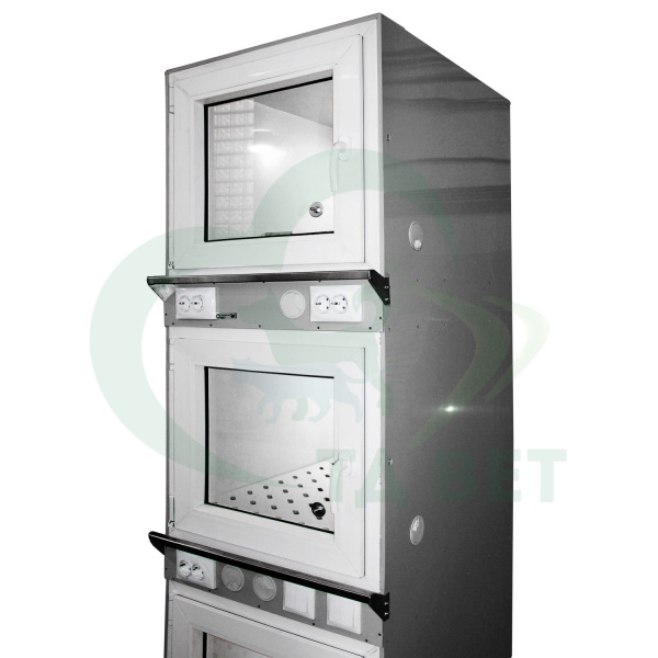 ТД ВЕТ Модуль из трех клеток для инфекционного стационара 620х800х2020(2180)h