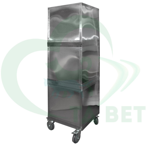 ТД ВЕТ Модуль из 3 клеток из нержавеющей стали 500х500х1570(1730)с колёсами