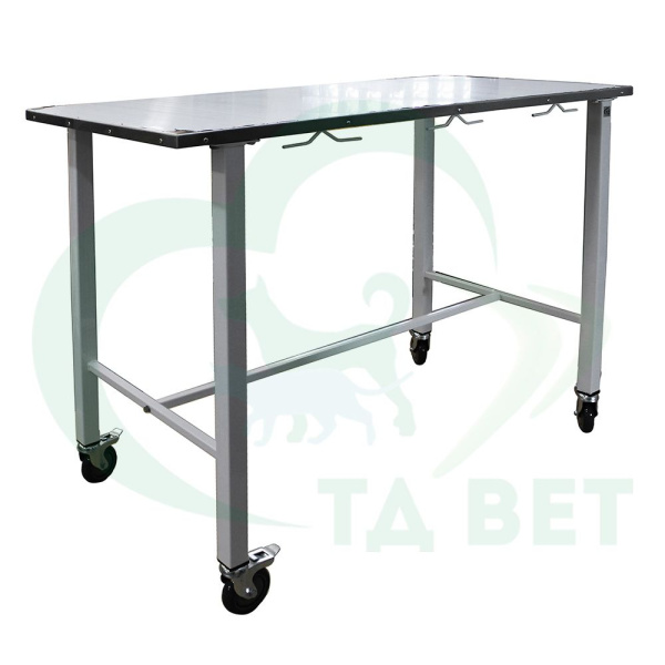 ТД ВЕТ Стол ветеринарный универсальный СВУ-3, 1300х600х900 мм (каркас белый)