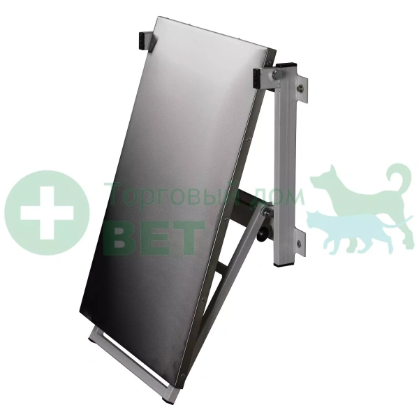 ТД ВЕТ Стол ветеринарный откидной Vetbot-11 с креплением на стену, столешница нерж.сталь, 700х500, (каркас серый)