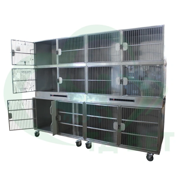 ТД ВЕТ Модуль из 12 клеток из нерж.стали 2900х800(700)х2140(2300)h с колесами