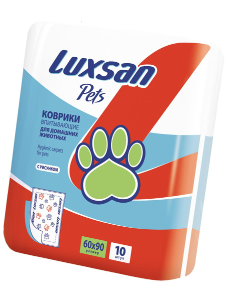 Коврики (пеленки) LUXSAN Premium для животных 60х90, 10 шт