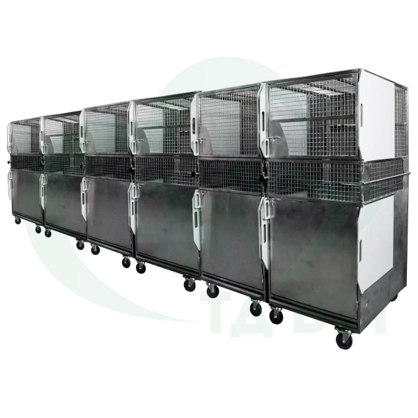 ТД ВЕТ Клетка для приматов 925х1071х1720h(1880h)с колесами