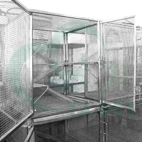ТД ВЕТ Модуль клеток для хорьков из нержавеющей стали Vetbot CL2002, 1400х750х1940h