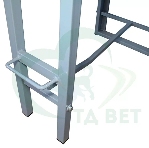 ТД ВЕТ Откидной (складной) ветеринарный стол Vetbot-11.1 с креплением на стену, каркас серый 1000х500х750(900)h