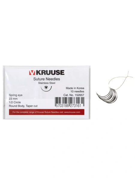 KRUUSE набор колюще-режущих хирургических игл 23 мм (1/2) 10 шт.