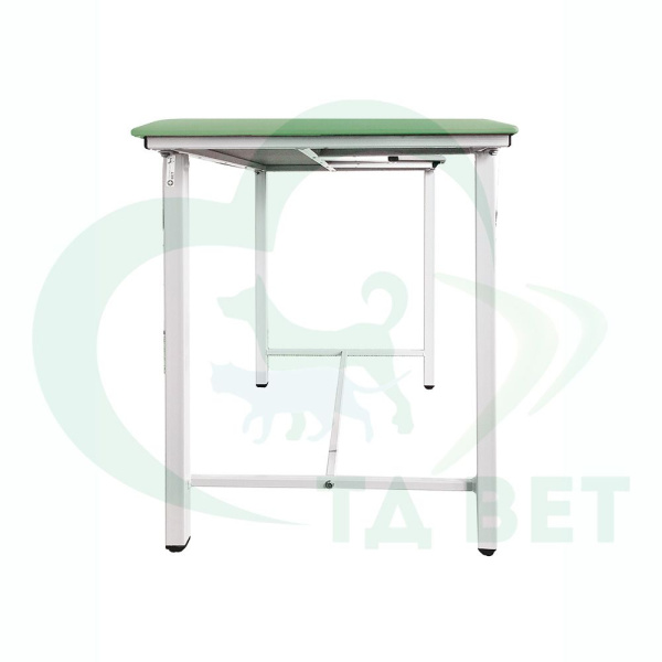 ТД ВЕТ Стол ветеринарный СВУ-5 для УЗИ, 1320x720x900, каркас белый, зеленая обивка