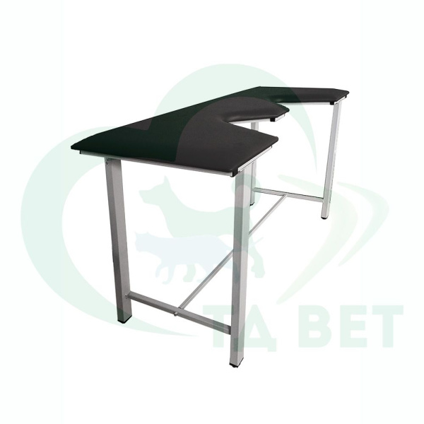 ТД ВЕТ Стол ветеринарный СВУ-5 для УЗИ, 1320x720x900, каркас серый, черная обивка