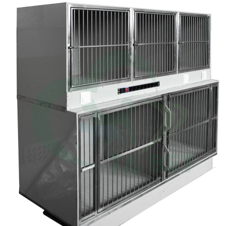 ТД ВЕТ Модуль из полипропилена из 5 клеток, разборный, с освещением 1800х600х1450(1750)h