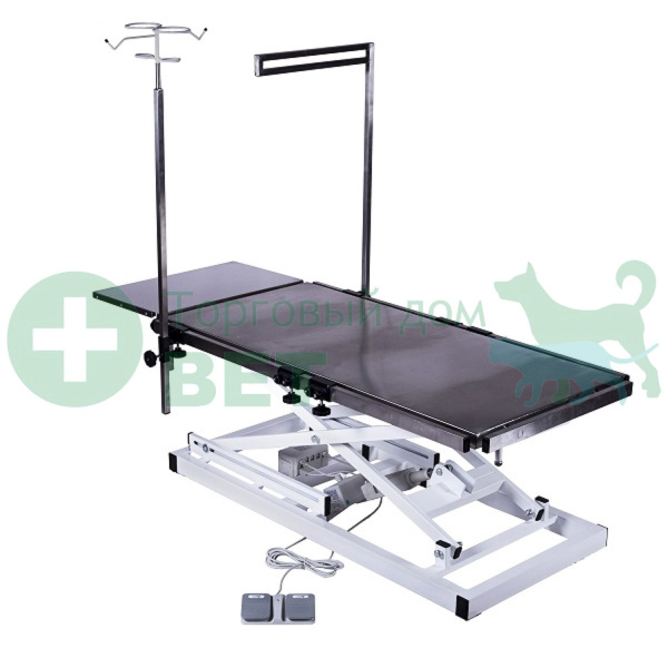 ТД ВЕТ Стол ветеринарный офтальмологический VETBOT-96, 1730х700х(280- 1050)h (каркас белый, пульт ножной)