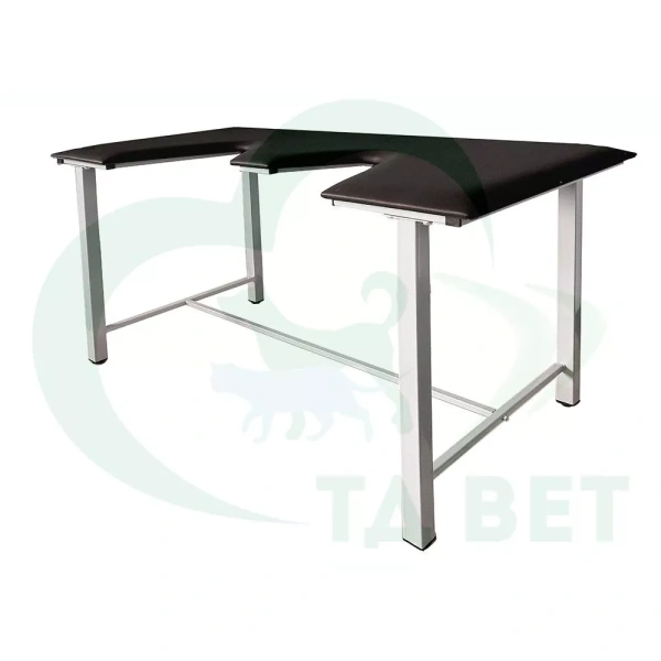 ТД ВЕТ Стол ветеринарный СВУ-5 для УЗИ, 1320x720x900, каркас серый, черная обивка