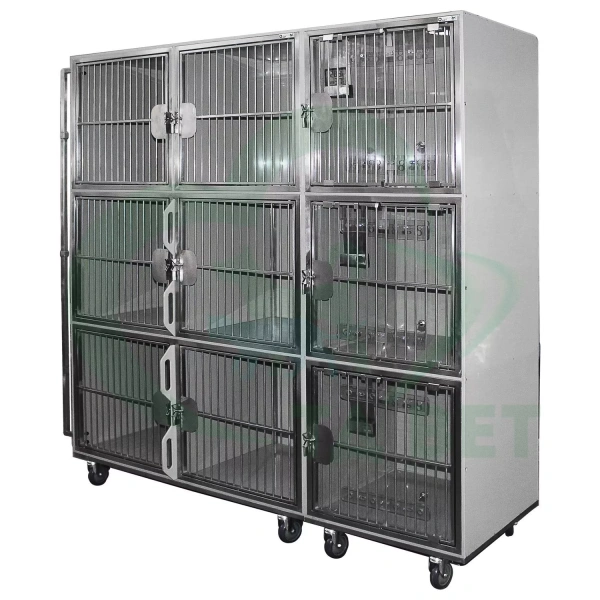 ТД ВЕТ Модуль из 6 клеток из полипропилена, 1800х600х1830(1960) h с колесами