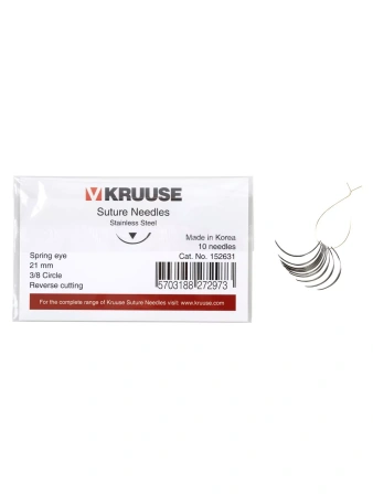 KRUUSE набор режущих хирургических игл 21 мм (3/8) 10 шт.