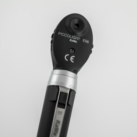 БМ офтальмоскоп PICCOLIGHT E56 LED, 2.5 V с шестью апертурами, черный (зеленый фильтр)