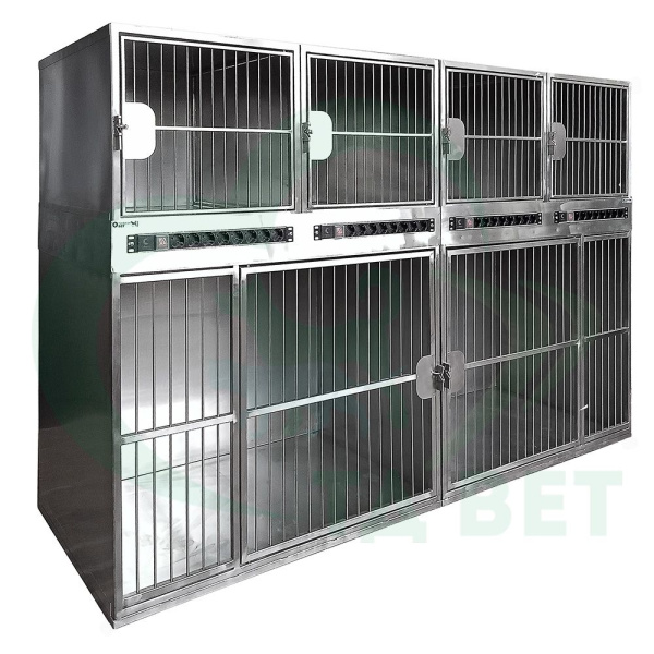 ТД ВЕТ Модуль из 6 клеток из нерж. стали 2250х800х1500(1515)h на ножках
