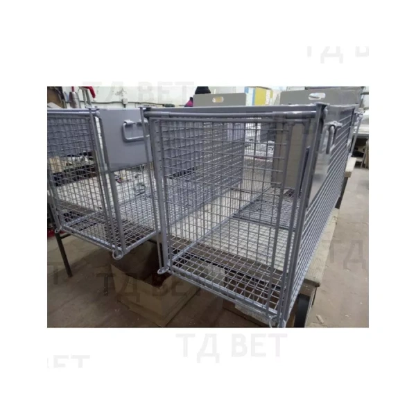 ТД ВЕТ Клетка-ловушка для собак КЛ-9 1300х500х600(700)h мм (каркас серый) разборная