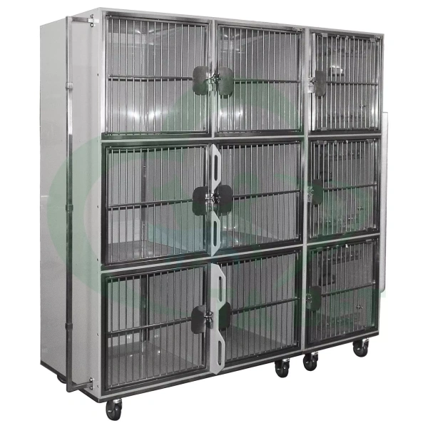 ТД ВЕТ Модуль из 6 клеток из полипропилена, 1800х600х1830(1960) h с колесами