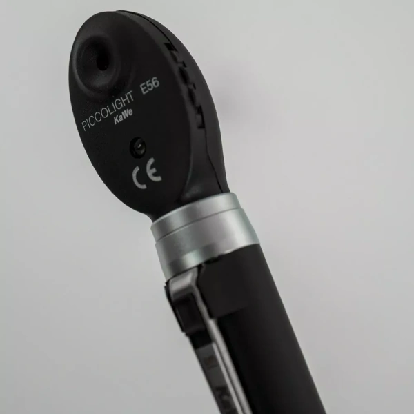 БМ офтальмоскоп PICCOLIGHT E56 LED, 2.5 V с шестью апертурами, черный (зеленый фильтр)